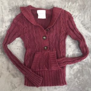 Hooded Button Sweater